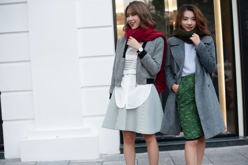 أوشحة قطنية مخططة طبيعية
